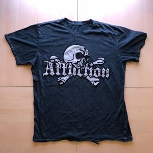 Vintage Distressed Skull T-shirt with Metal Studs